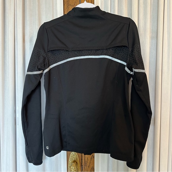 Fabletics Black Dot Moira Zip Front Jacket - Picture 7 of 12